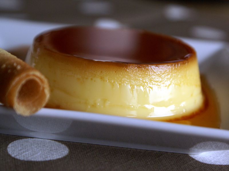 Crme renverse au caramel