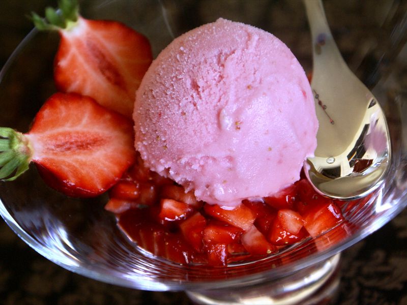 Glace  la fraise